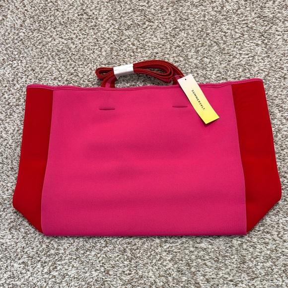 summersalt Handbags - Summersalt pink neoprene tote bag NWT